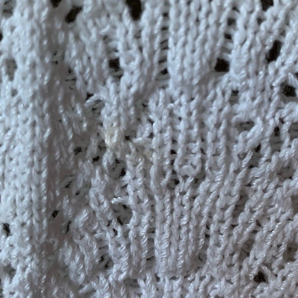 LOFT White button down cardigan. Size M. - Picture 5 of 8